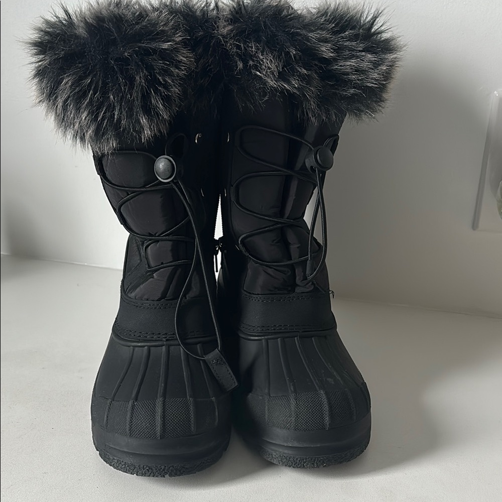 Black Fur-Lined Winter Boots